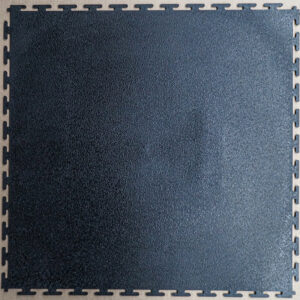 PVC Leather Look Interlocking Garage Flooring Tiles - Black