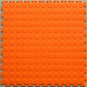 PVC Interlocking Tiles - Orange - Coin Dot