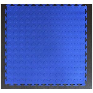 PVC COIN DOT INTERLOCKING 45.7cm x 45.7cm TILES - BLUE. CLEARANCE!