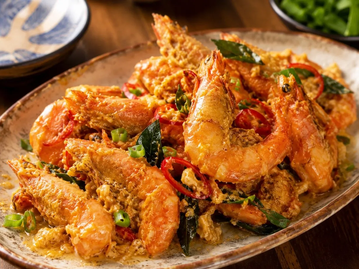 Salted Egg Yolk Prawns