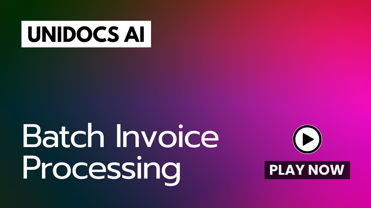 UniDocs AI - Batch invoice processing